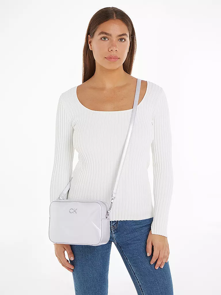 CALVIN KLEIN | Tasche - Crossbody Bag RE-LOCK  | silber