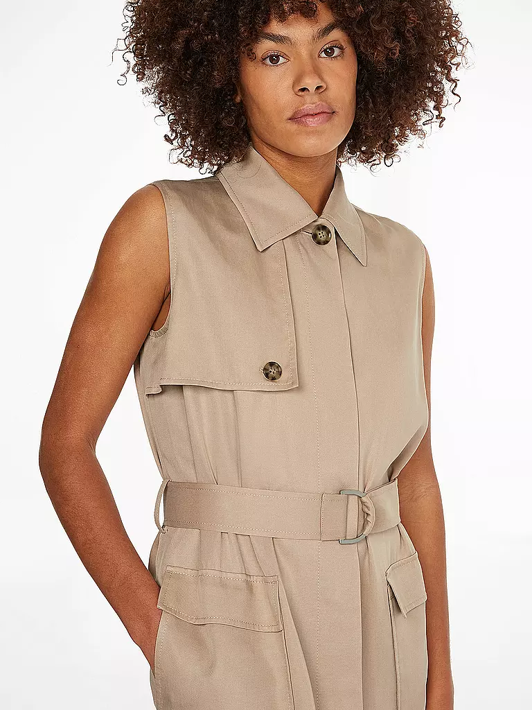 CALVIN KLEIN | Trenchcoat - Utility Weste | beige