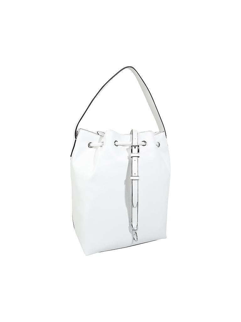 CALVIN KLEIN | Umhängetasche - Bucket Bag "NY Shaped" | weiss