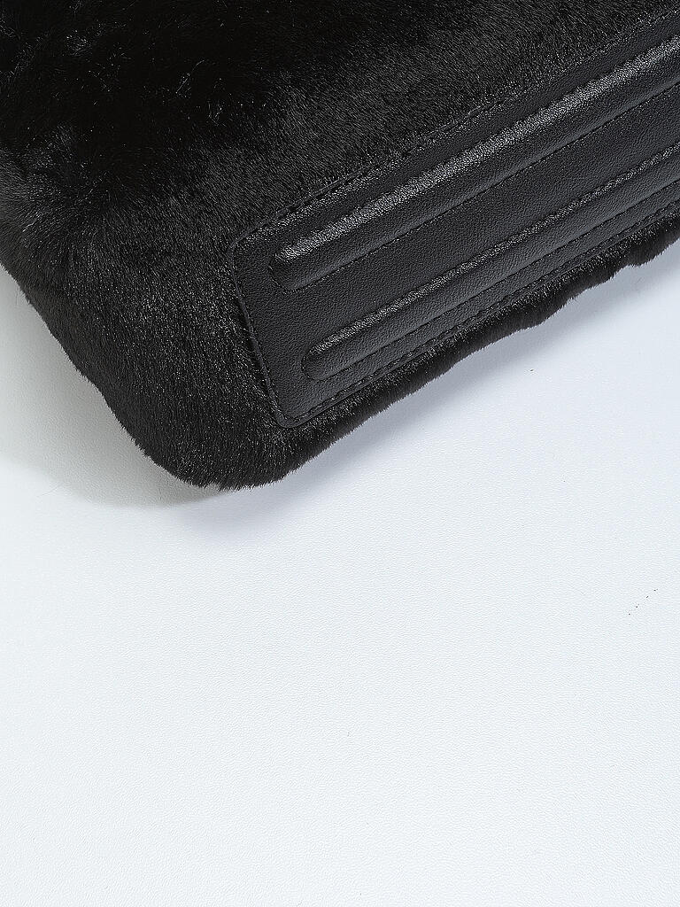 CALVIN KLEIN | Umhängetasche - Crossbody Bag aus Kunstpelz | schwarz