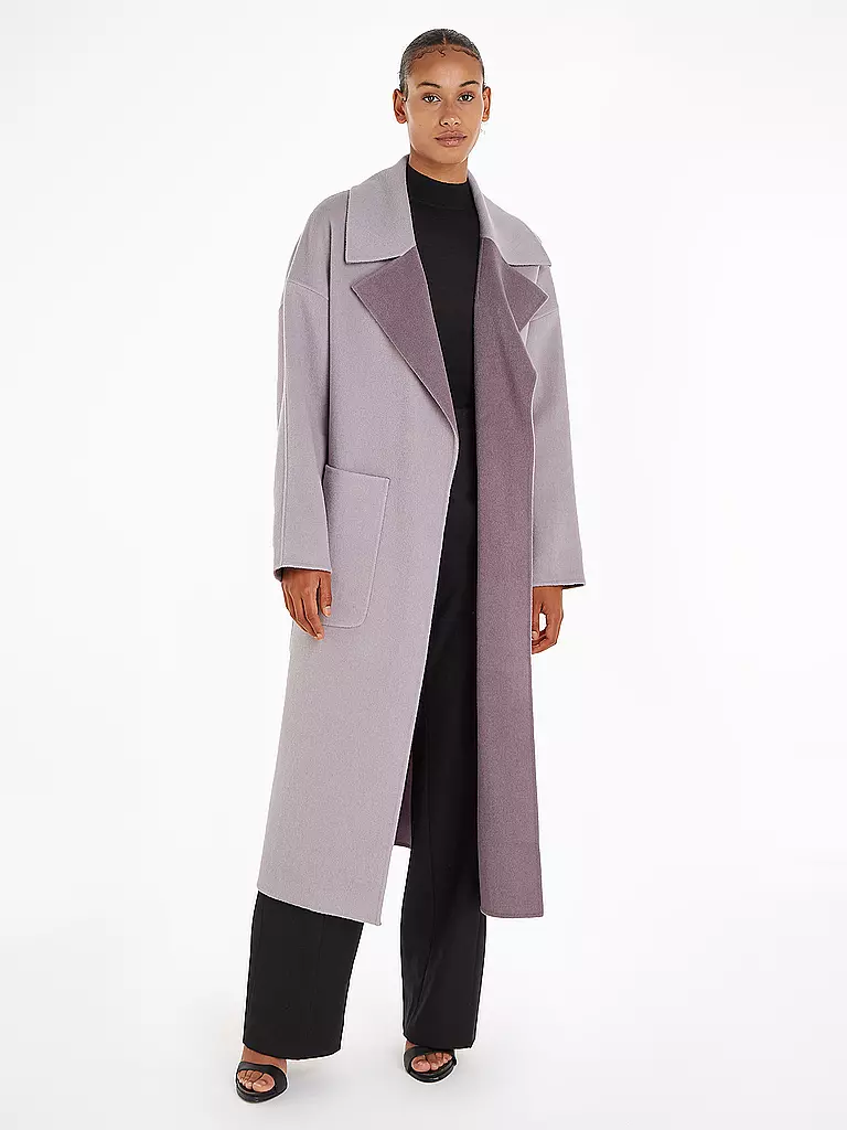 CALVIN KLEIN | Wollmantel  | lila