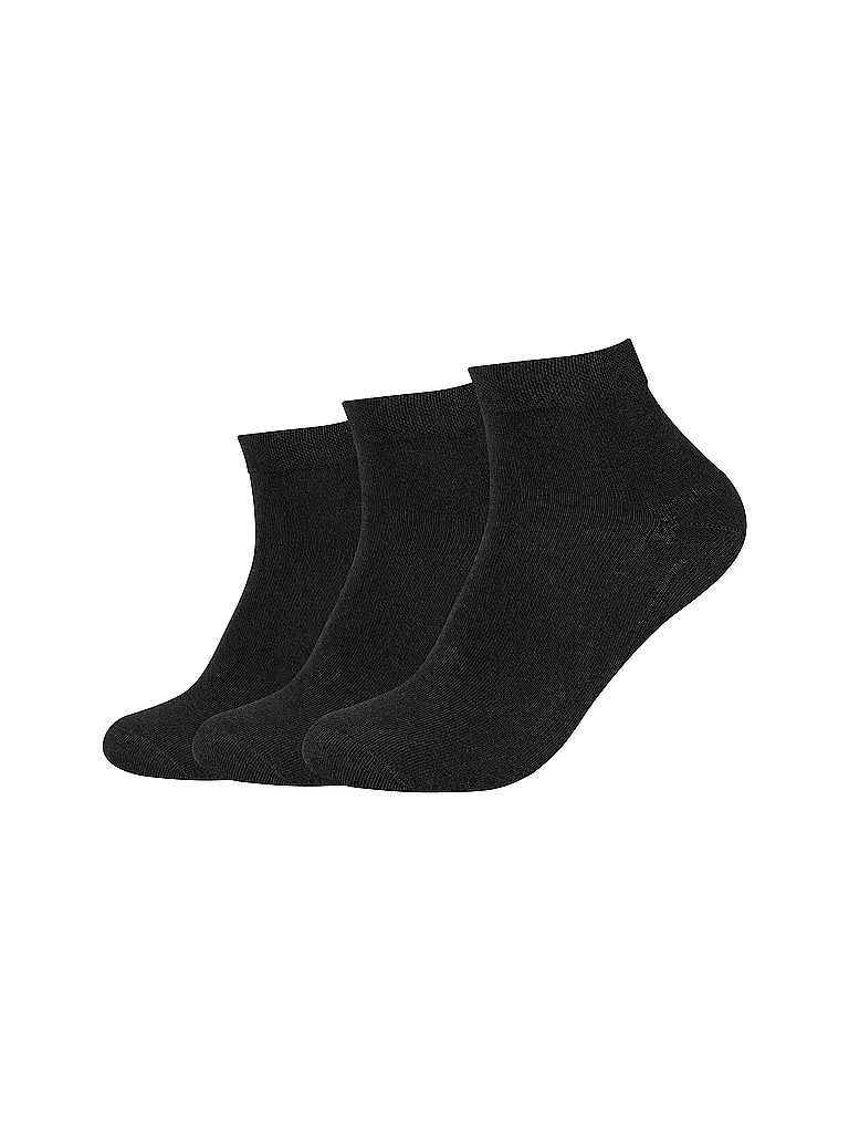 CAMANO |  Sneakersocken 3er Pkg schwarz | schwarz