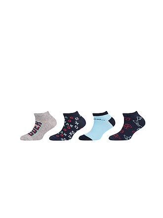 CAMANO | Jungen Sneaker Socken 4er Pkg. dark saphire