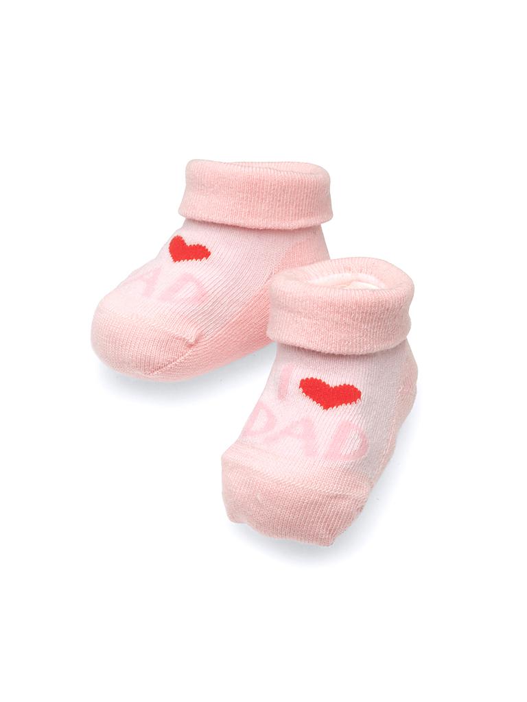 CAMANO | Baby Socken Geschenkbox "I Love Dad" rose | rosa