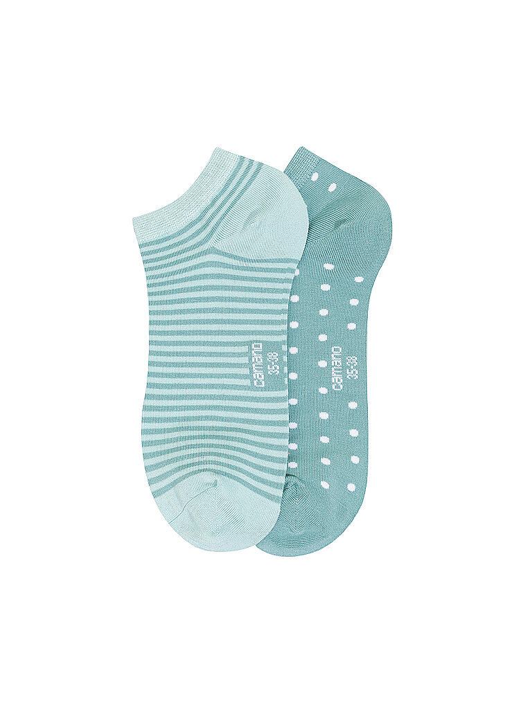 CAMANO | Damen Sneakersocken 2er Pkg Silky Feeling Canton | grün