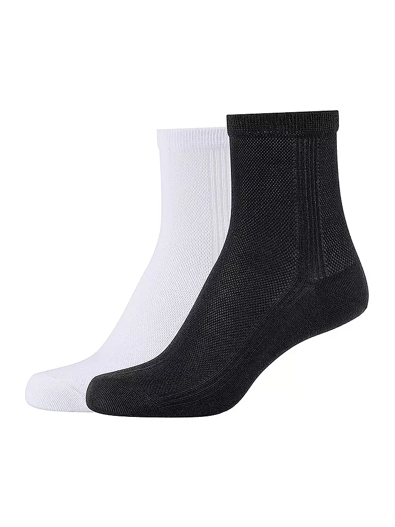 CAMANO | Damen Socken 2er Pkg Cotton Fine Bio Black | schwarz