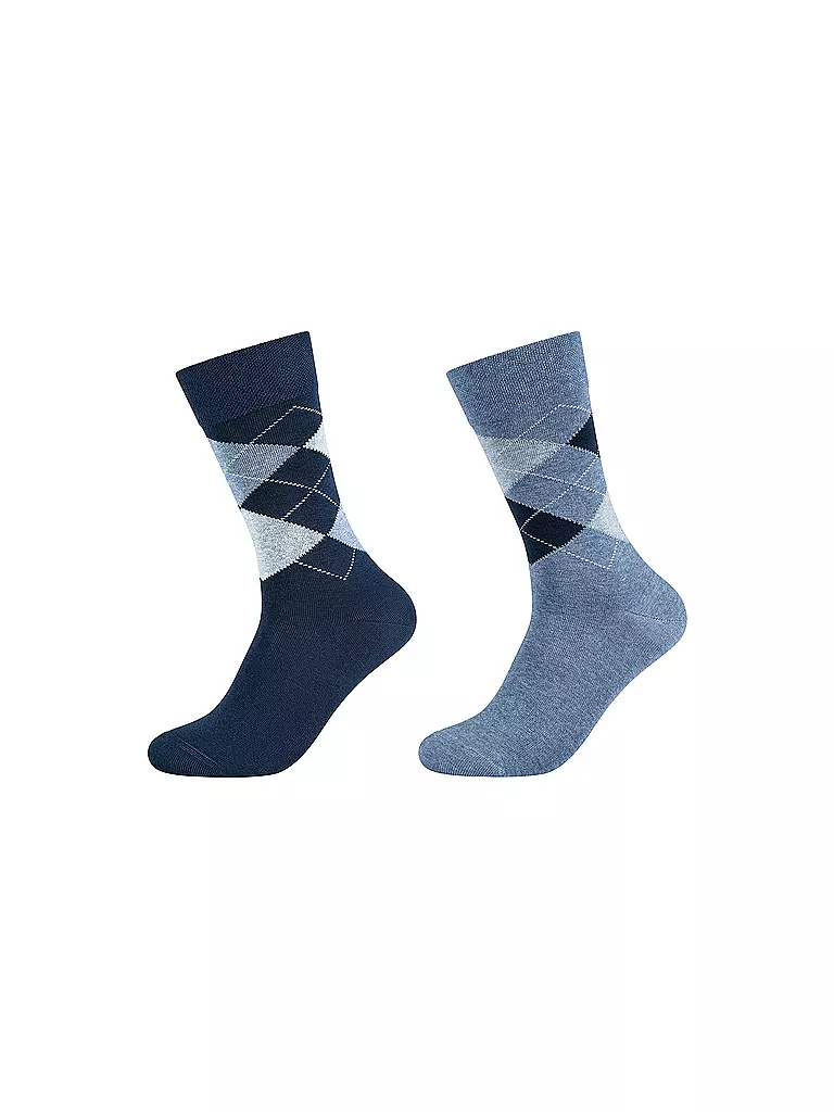 CAMANO | Herren Socken 2er Pkg ARGYLE infinity | blau