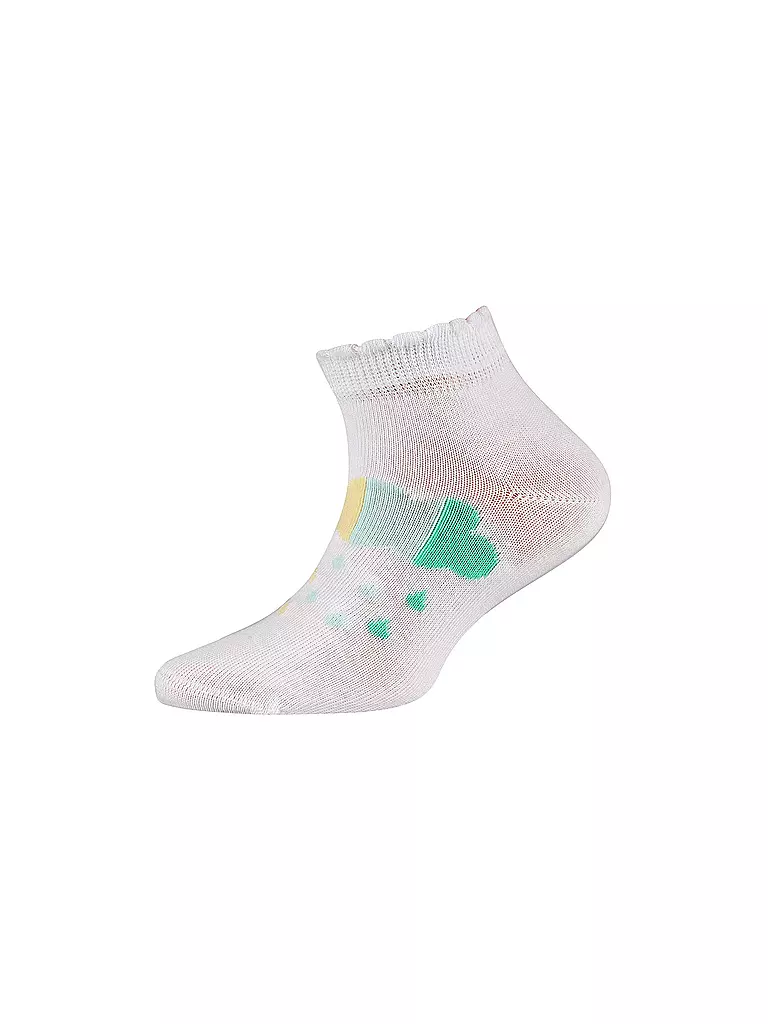 CAMANO | Mädchen Sneaker Socken 4er Pkg white mix | bunt