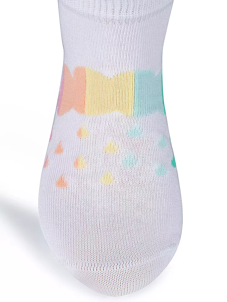CAMANO | Mädchen Sneaker Socken 4er Pkg white mix | bunt