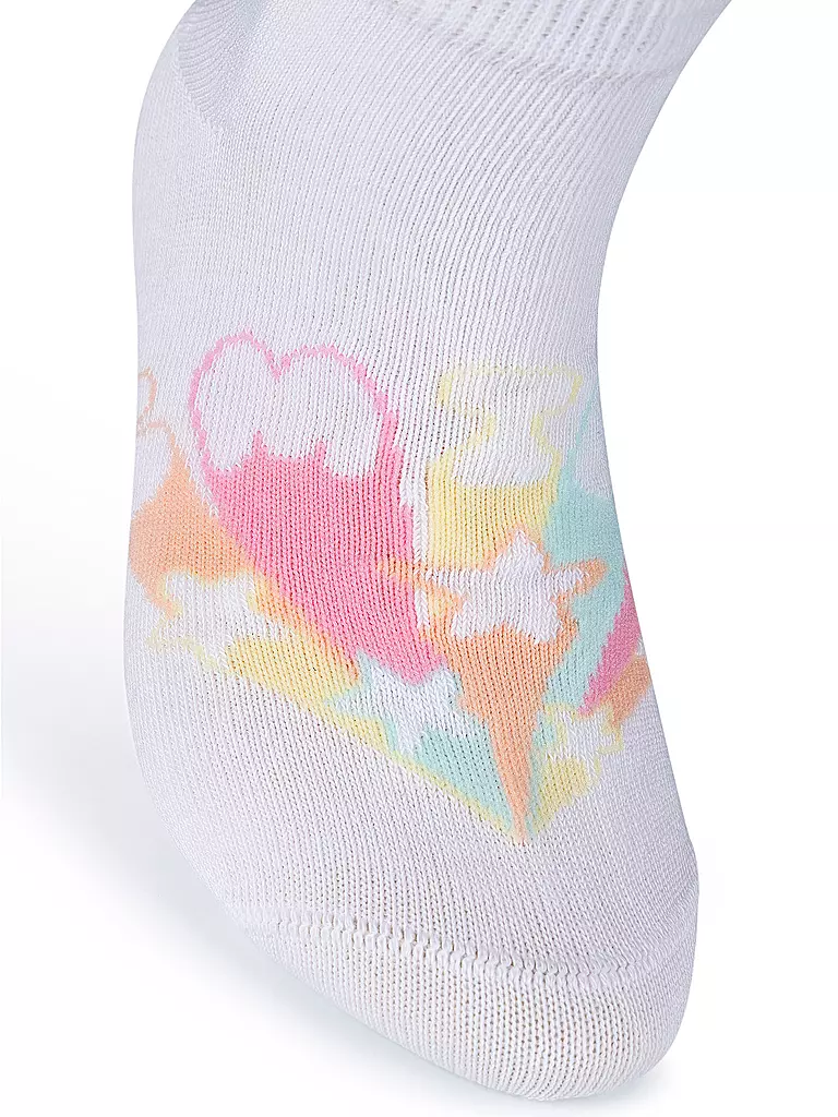 CAMANO | Mädchen Sneaker Socken 4er Pkg white mix | bunt