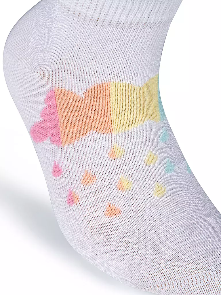 CAMANO | Mädchen Sneaker Socken 4er Pkg white mix | bunt