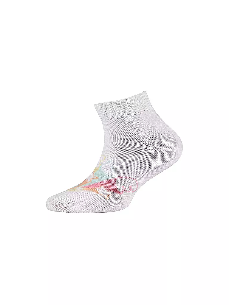 CAMANO | Mädchen Sneaker Socken 4er Pkg white mix | bunt
