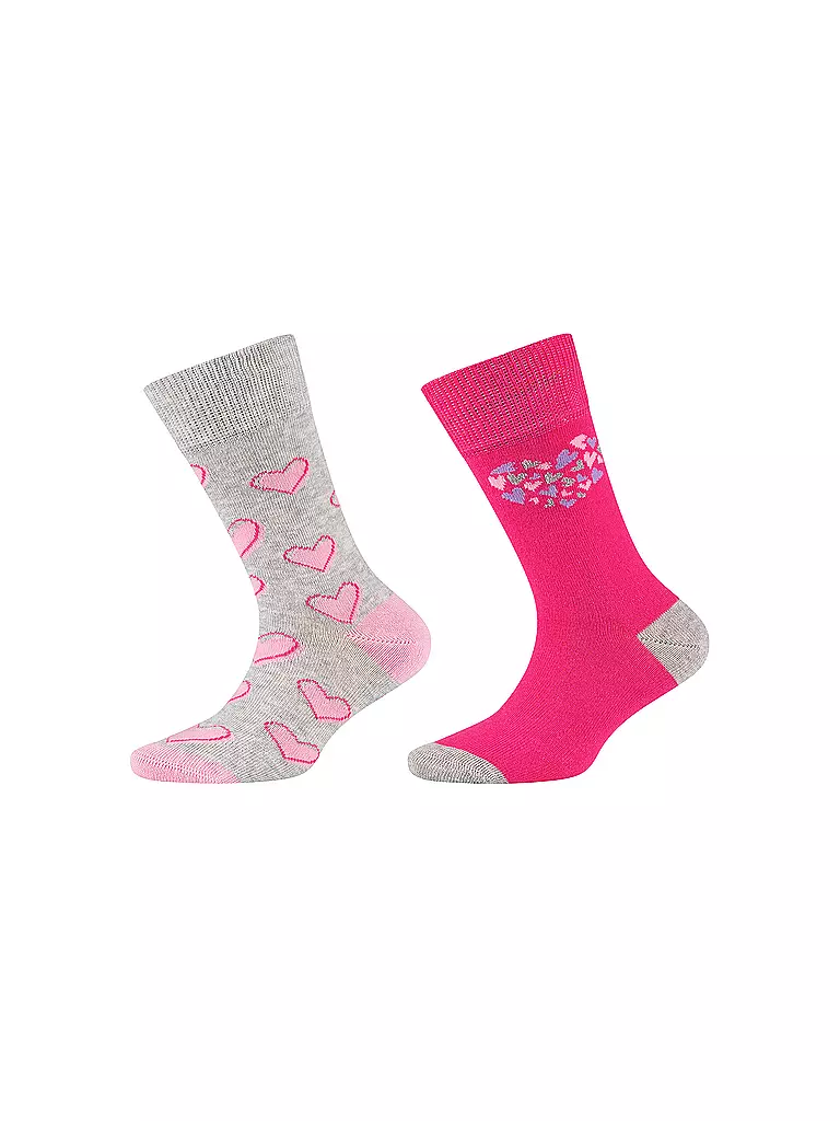 CAMANO | Mädchen Socken 2-er Pkg shocking pink | pink