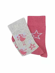 CAMANO | Mädchen Socken 2er Pkg rot | pink