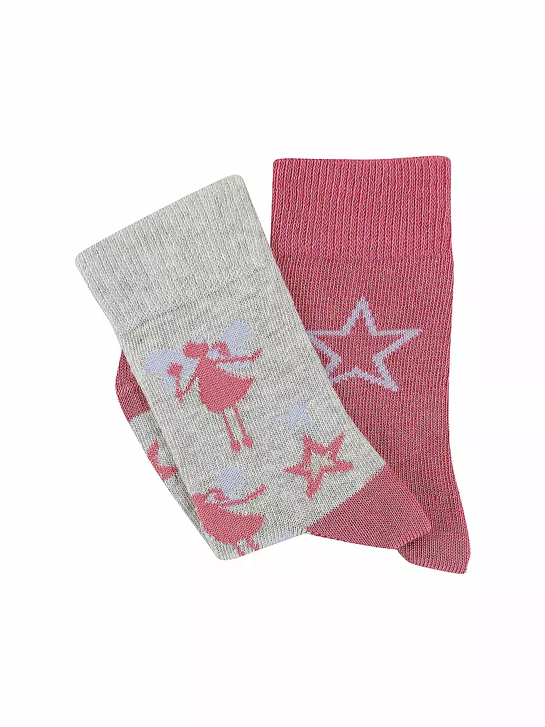 CAMANO | Mädchen Socken 2er Pkg rot | pink