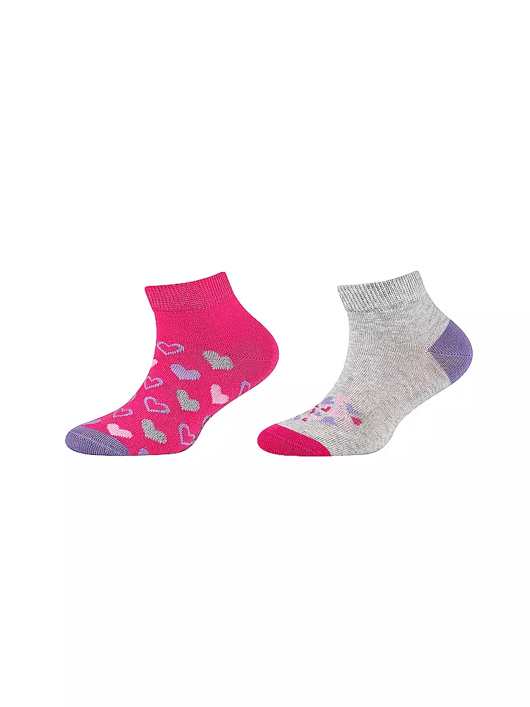 CAMANO | Mädchen Socken 2er Pkg. shocking pink | pink