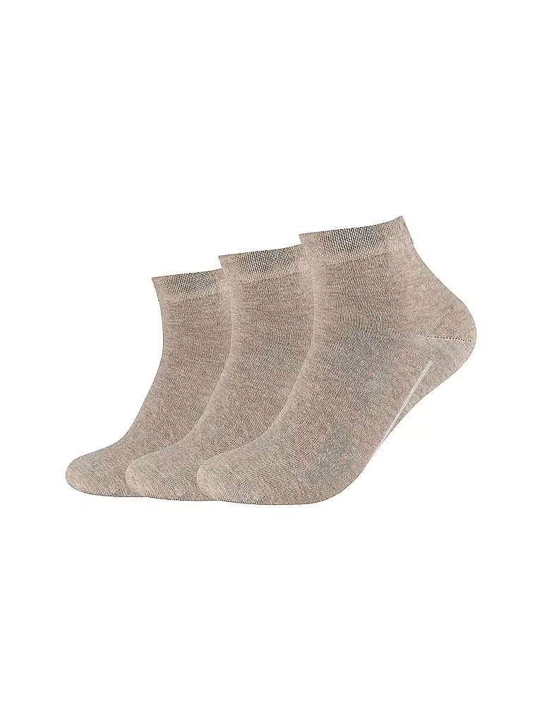 CAMANO | Sneaker Socken 3-er Pkg sand melange | beige