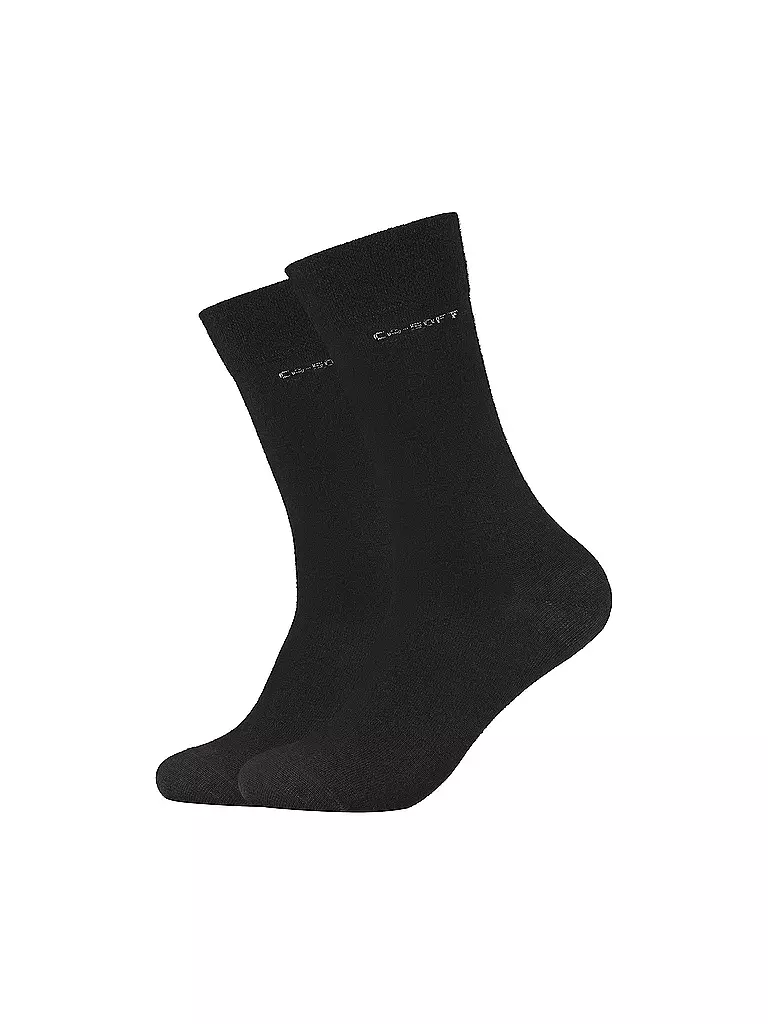 CAMANO | Socken 2-er Pgk. black | schwarz