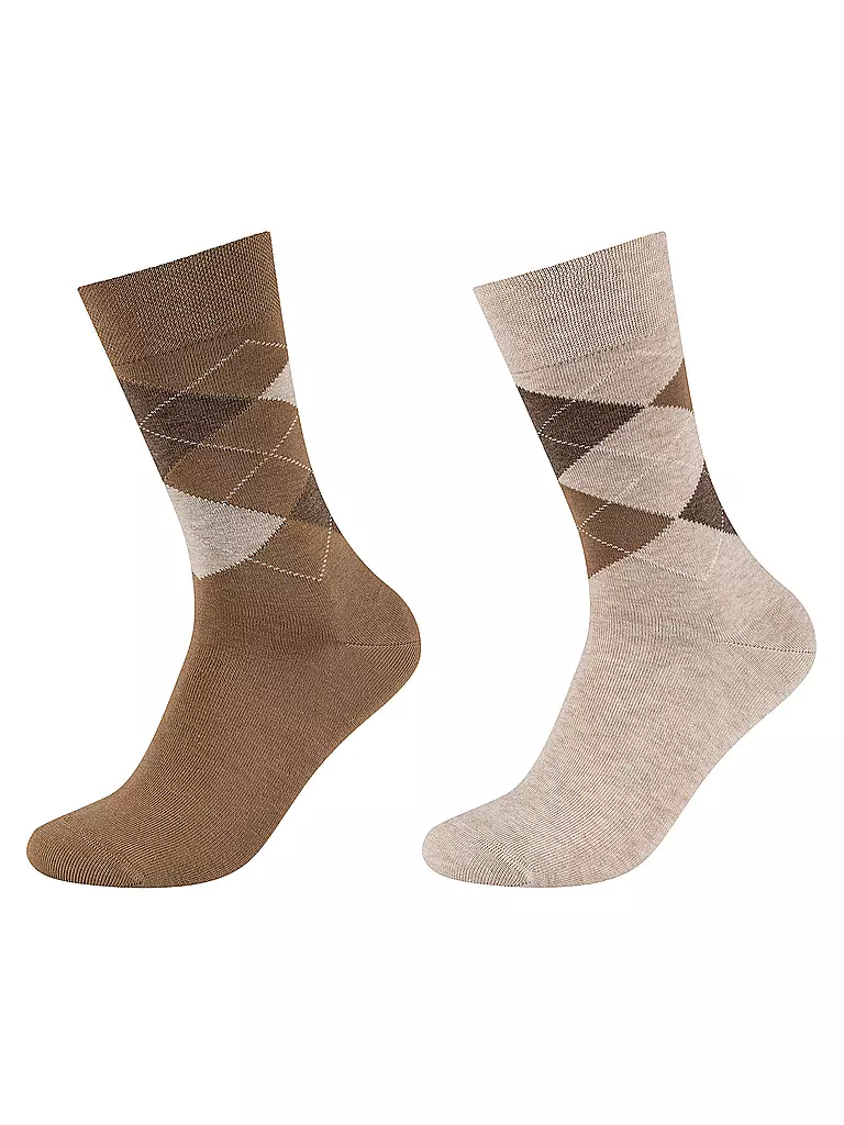 CAMANO | Socken 2-er Pkg. petrified oak | hellbraun