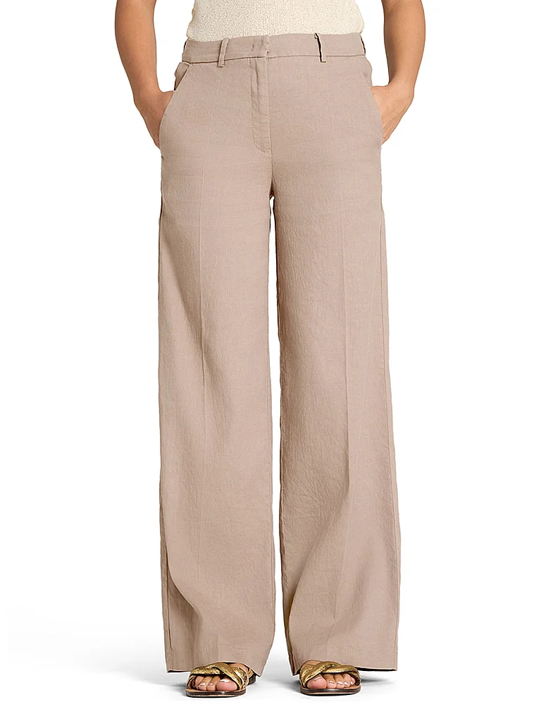 Cambio Marlene MIRA Linen Blend Trousers Beige 46 2
