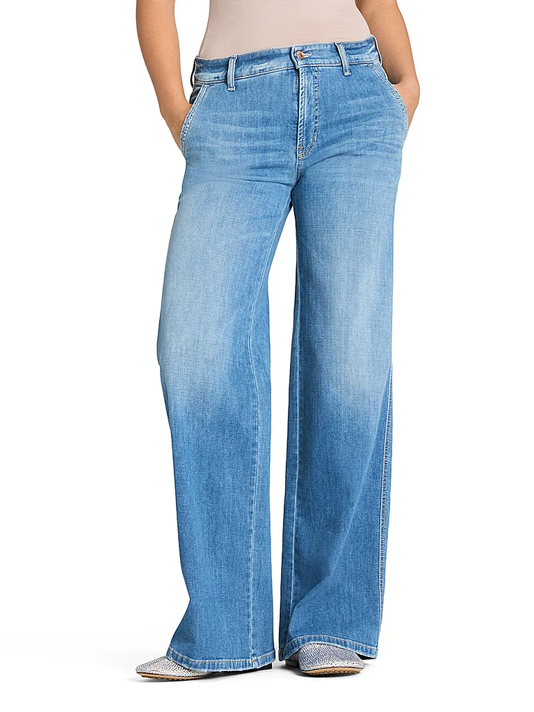 Cambio Alek Wide Leg Jeans Blue 40/L33 4