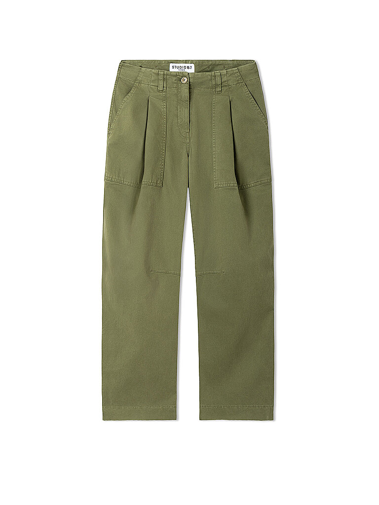 Hose Barrel Leg OCTOBER olive 36/L28 damen