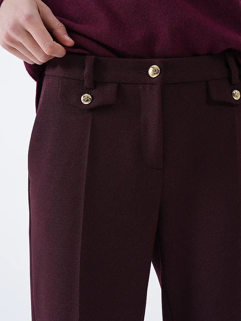 CAMBIO | Chino KRYSTAL FLAP | Dunkelrot