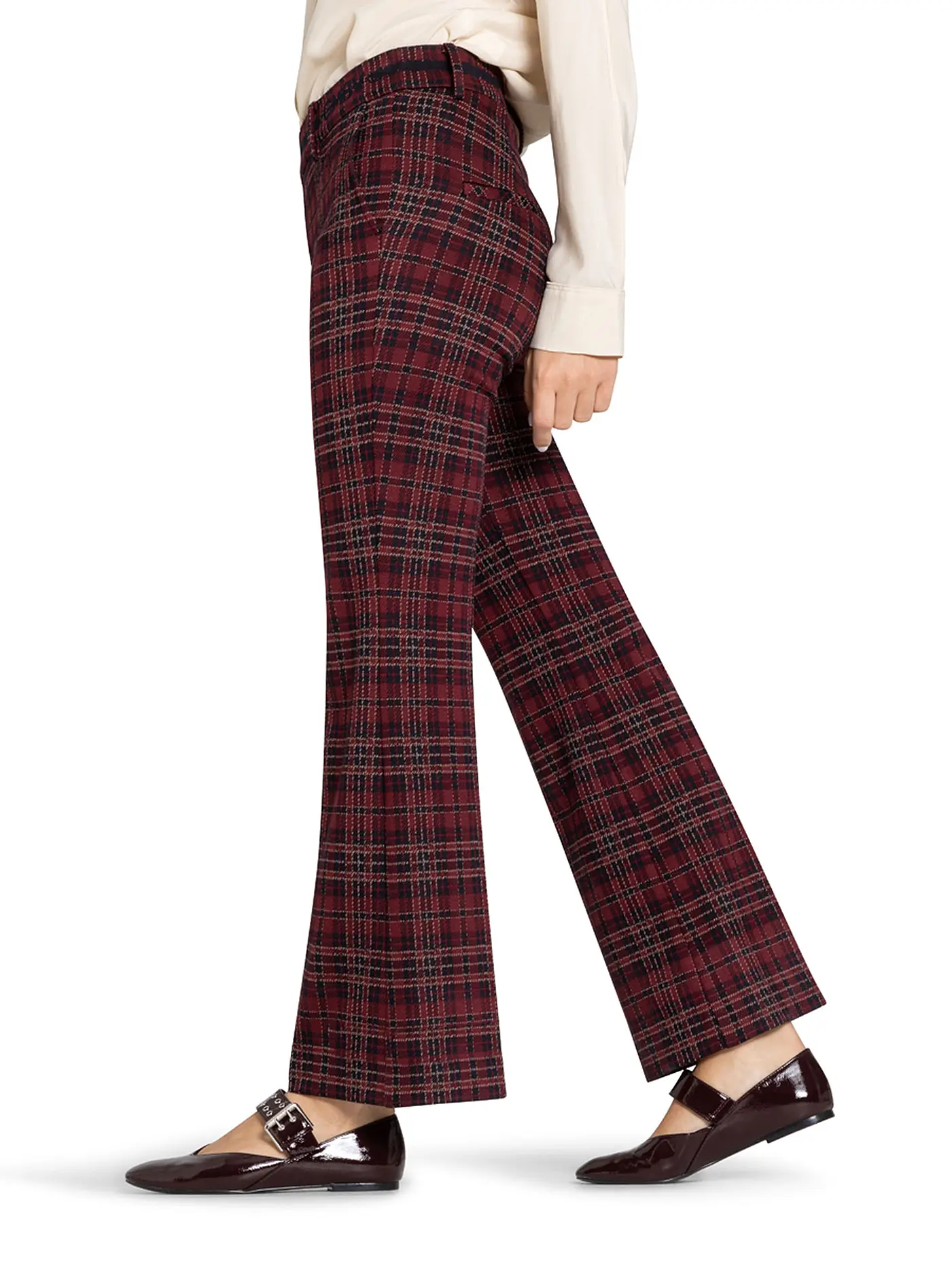 CAMBIO | Hose Flared Fit FRANCOISE CROPPED | dunkelrot