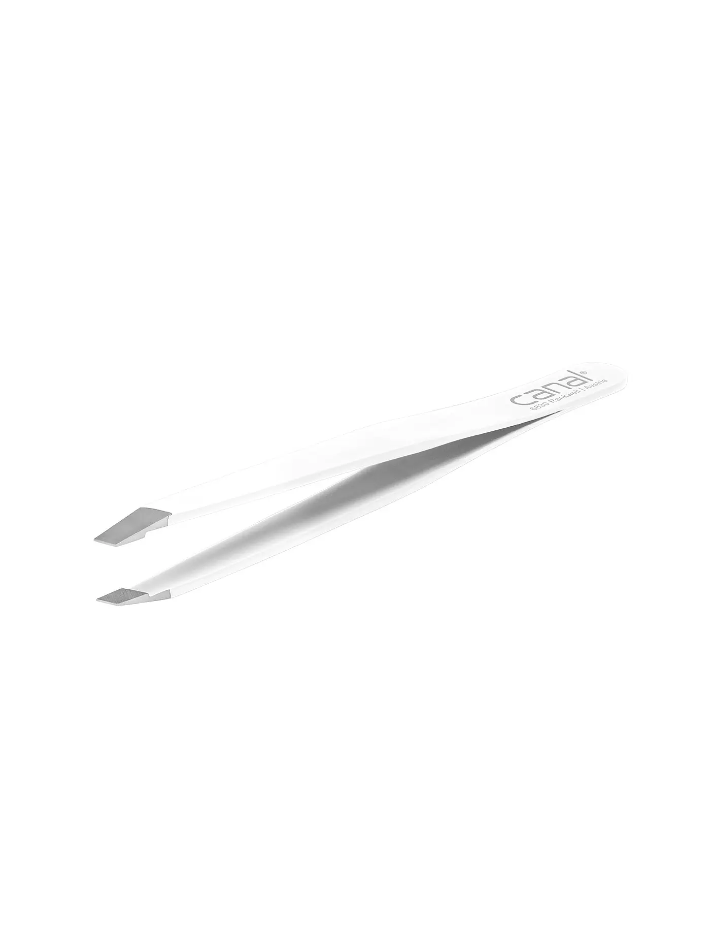 CANAL | Haarpinzette rostfrei/schräg 95mm  (Weiss) 2301-01 | weiss