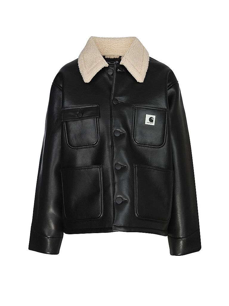 CARHARTT WIP Jacke in Lederoptik SHEPTON OG MICHIGAN schwarz | S
