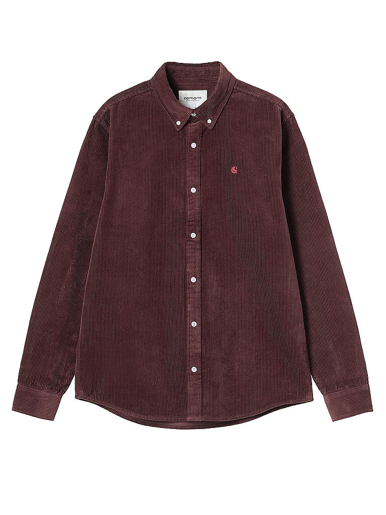 CARHARTT WIP Cordhemd MADISON dunkelrot | M