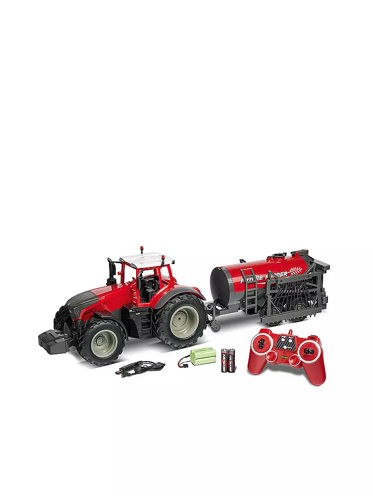 CARSON | 1:16 RC Traktor m.Tankwag.2.4G rot | keine Farbe