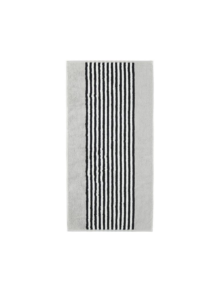CAWÖ | Duschtuch "Streifen" 70x140cm (Schwarz/Weiss) | weiß