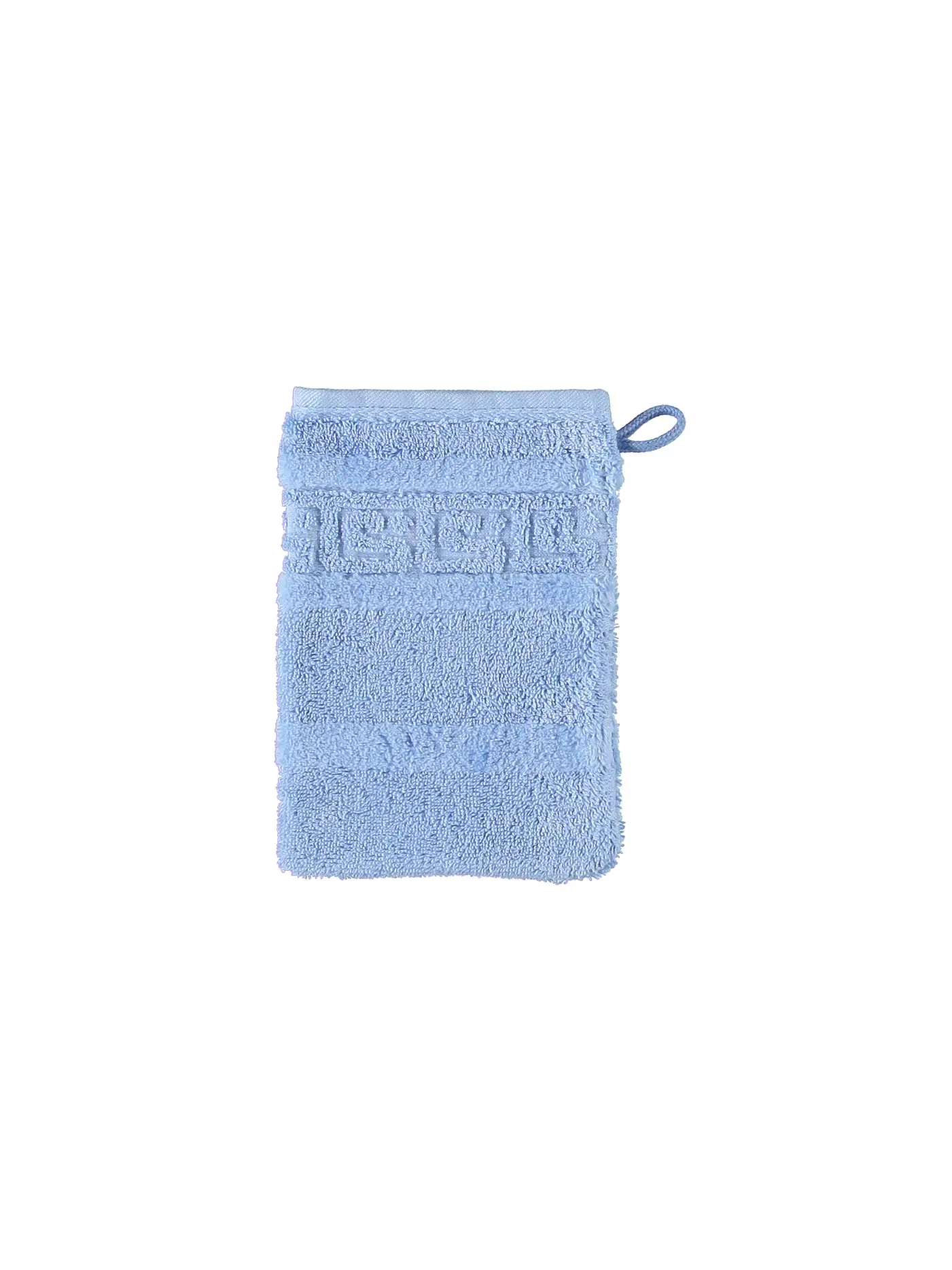 CAWÖ | Waschhandschuh NOBLESSE 16x22cm Mittelblau | hellblau