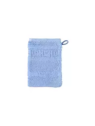 CAWÖ | Waschhandschuh NOBLESSE 16x22cm Mittelblau | hellblau