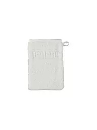 CAWÖ | Waschhandschuh NOBLESSE 16x22cm Mittelblau | weiss