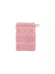 CAWÖ | Waschhandschuh NOBLESSE 16x22cm Mittelblau | rosa