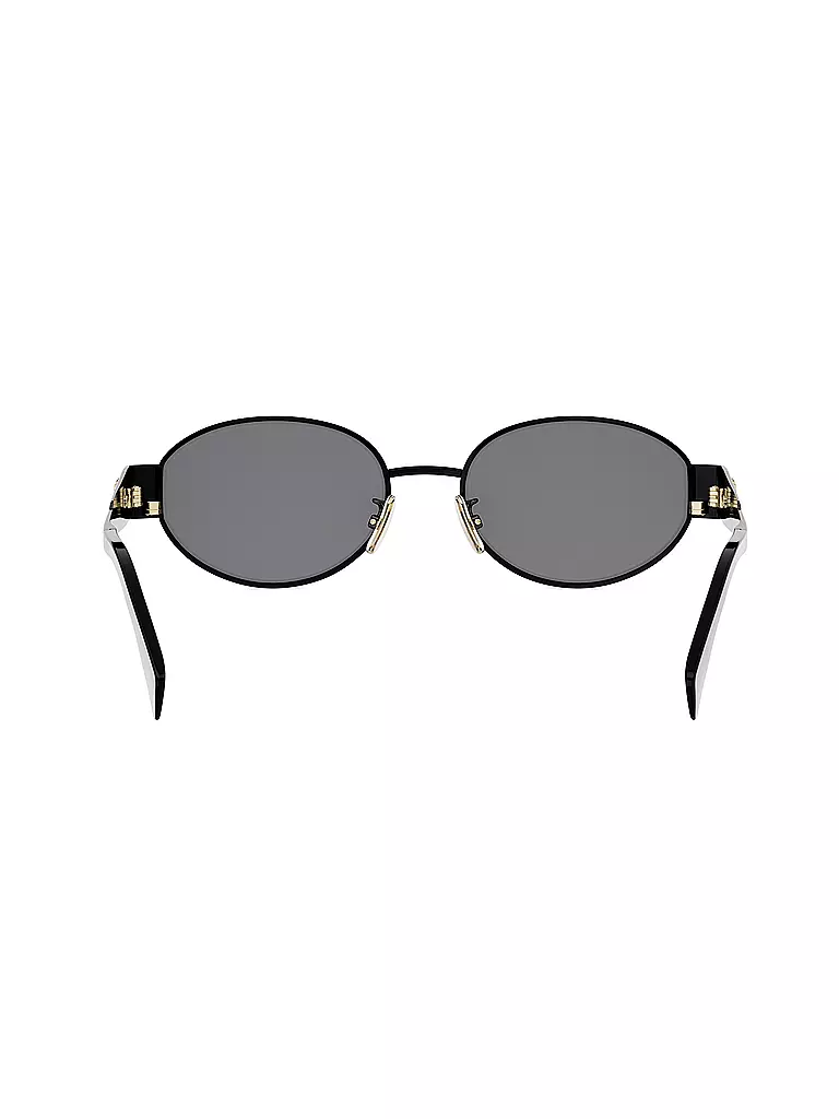 CELINE | Metal Triomphe schwarze ovale Sonnenbrille | gold