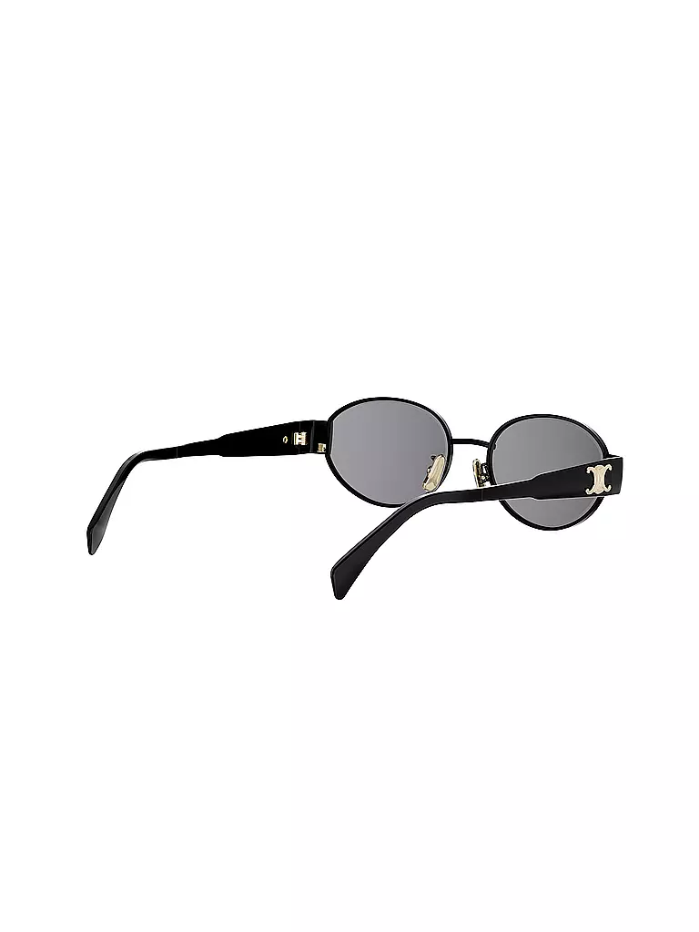 CELINE | Metal Triomphe schwarze ovale Sonnenbrille | gold