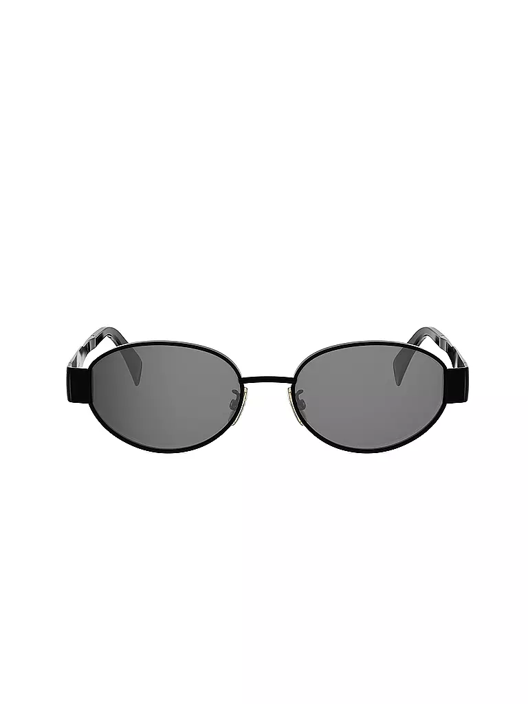 CELINE | Metal Triomphe schwarze ovale Sonnenbrille | gold