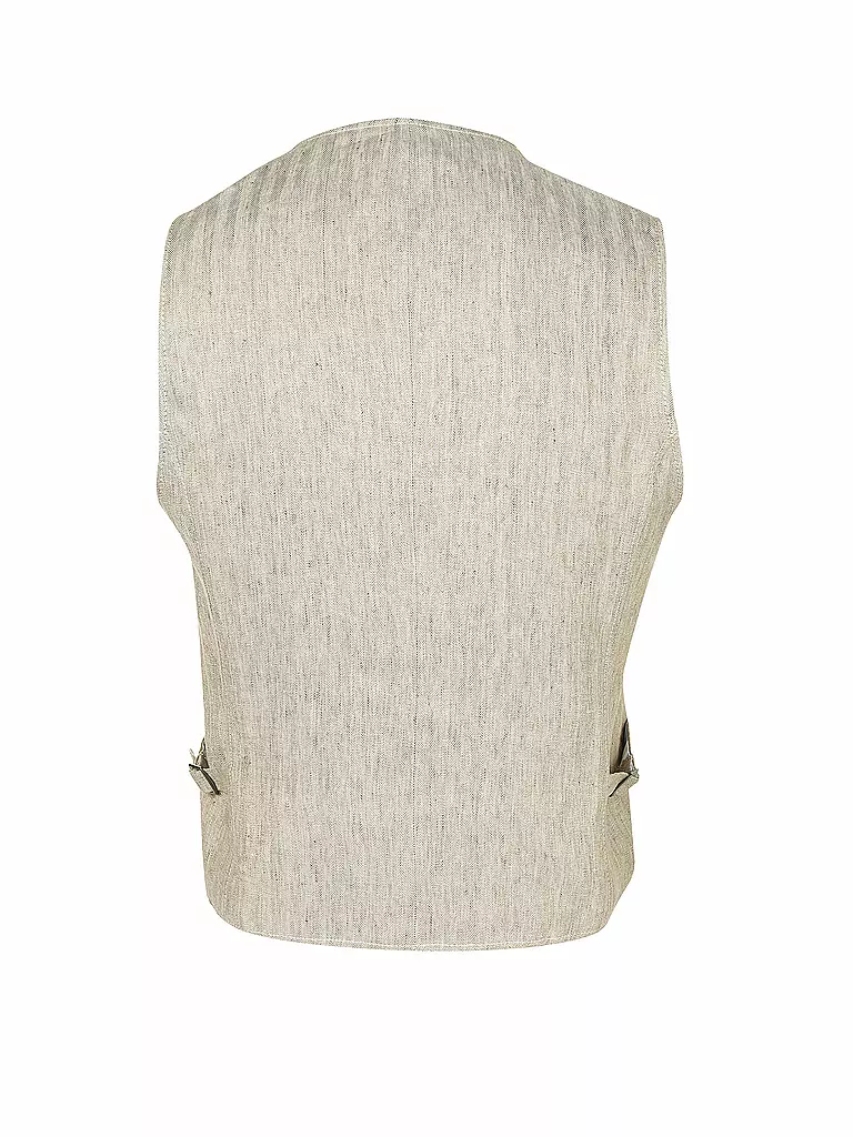 CG - CLUB OF GENTS | Leinen Gilet Slim Fit | beige