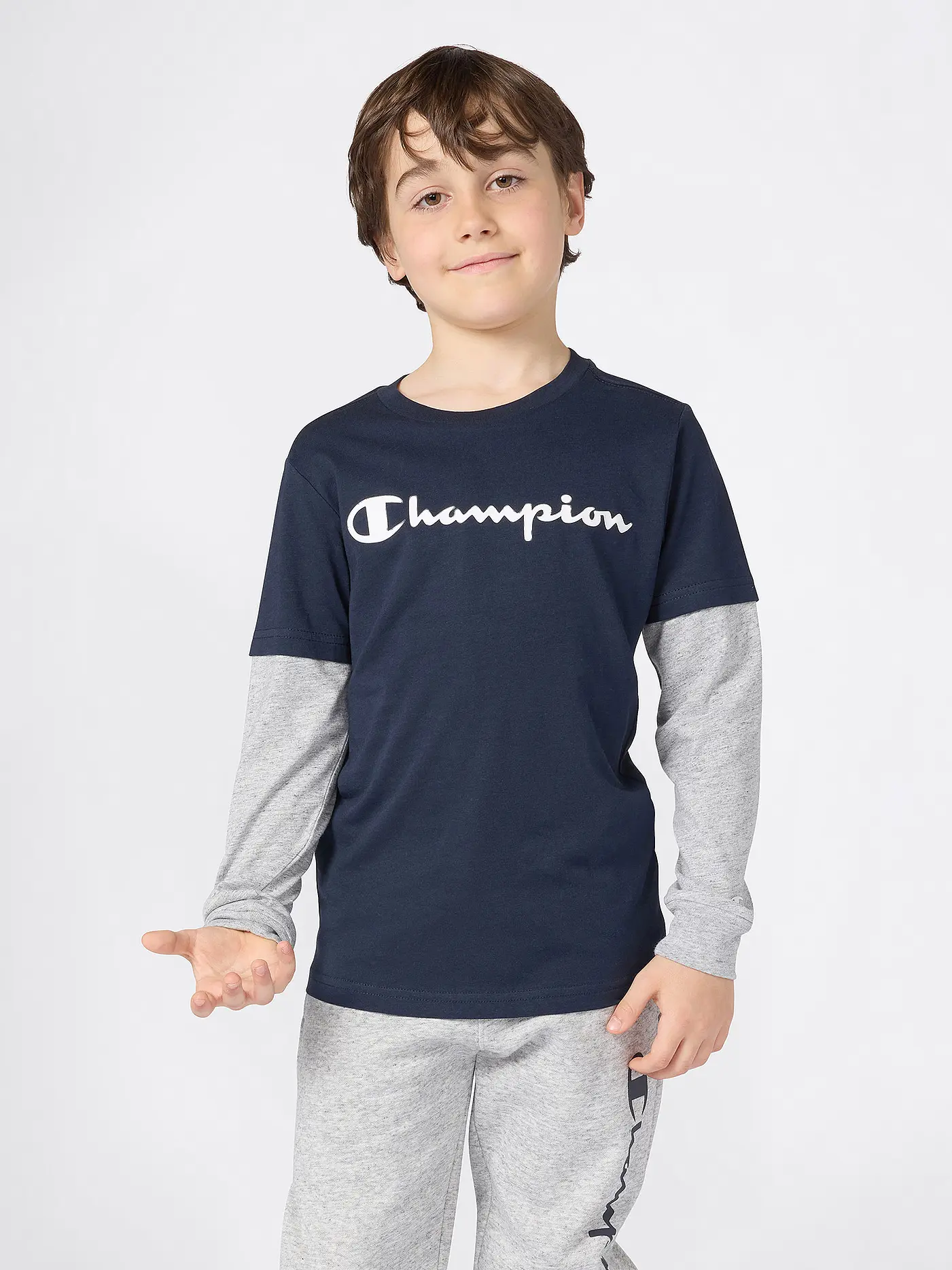 CHAMPION | Jungen Langarmshirt  | dunkelblau