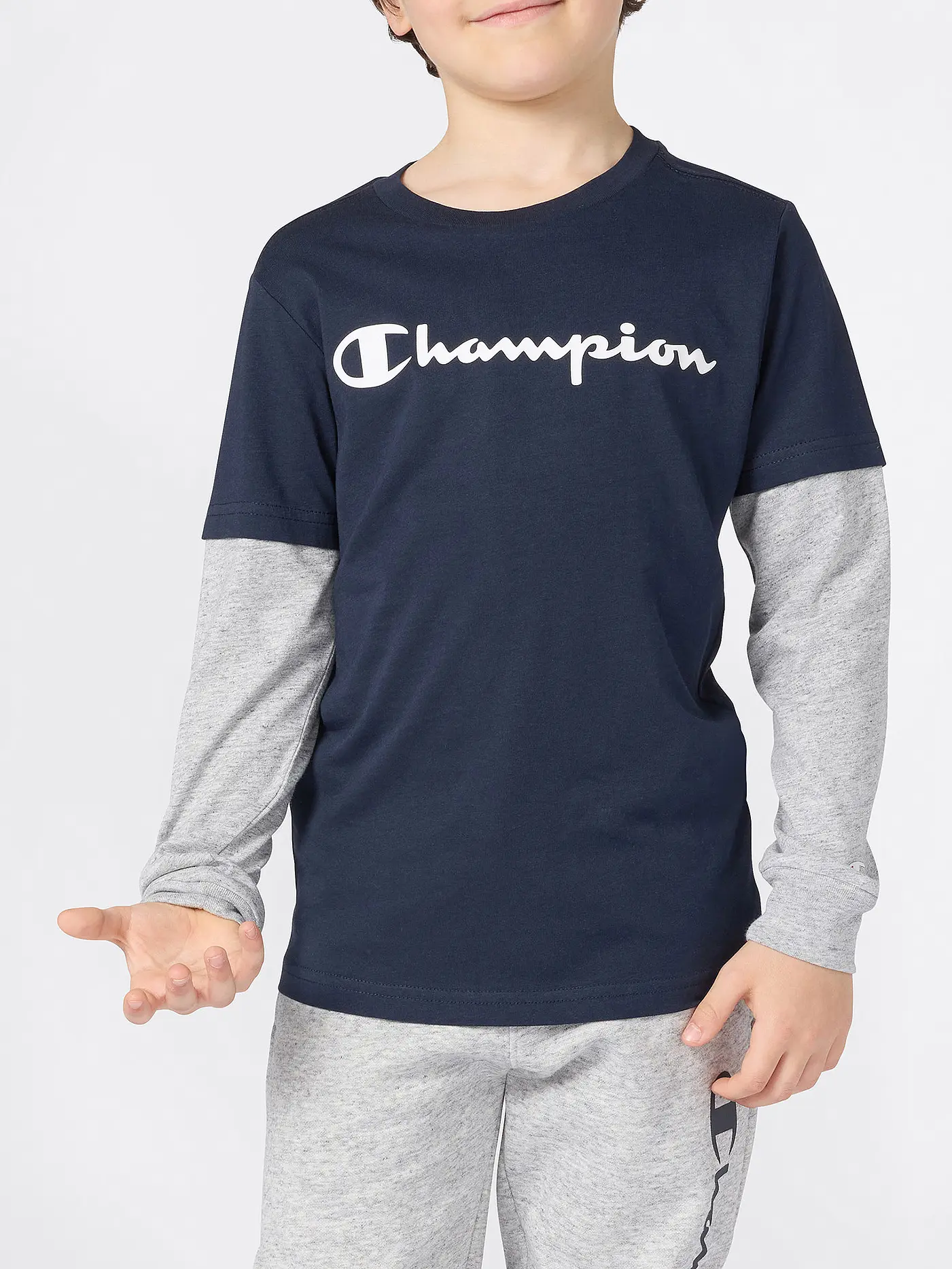CHAMPION | Jungen Langarmshirt  | dunkelblau