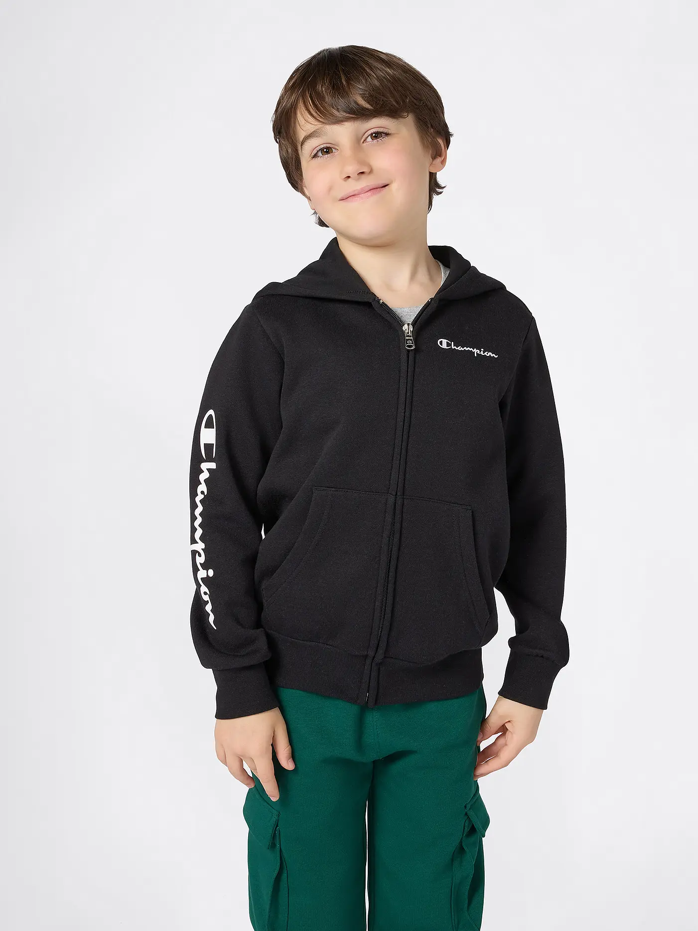 CHAMPION | Jungen Sweatjacke | schwarz