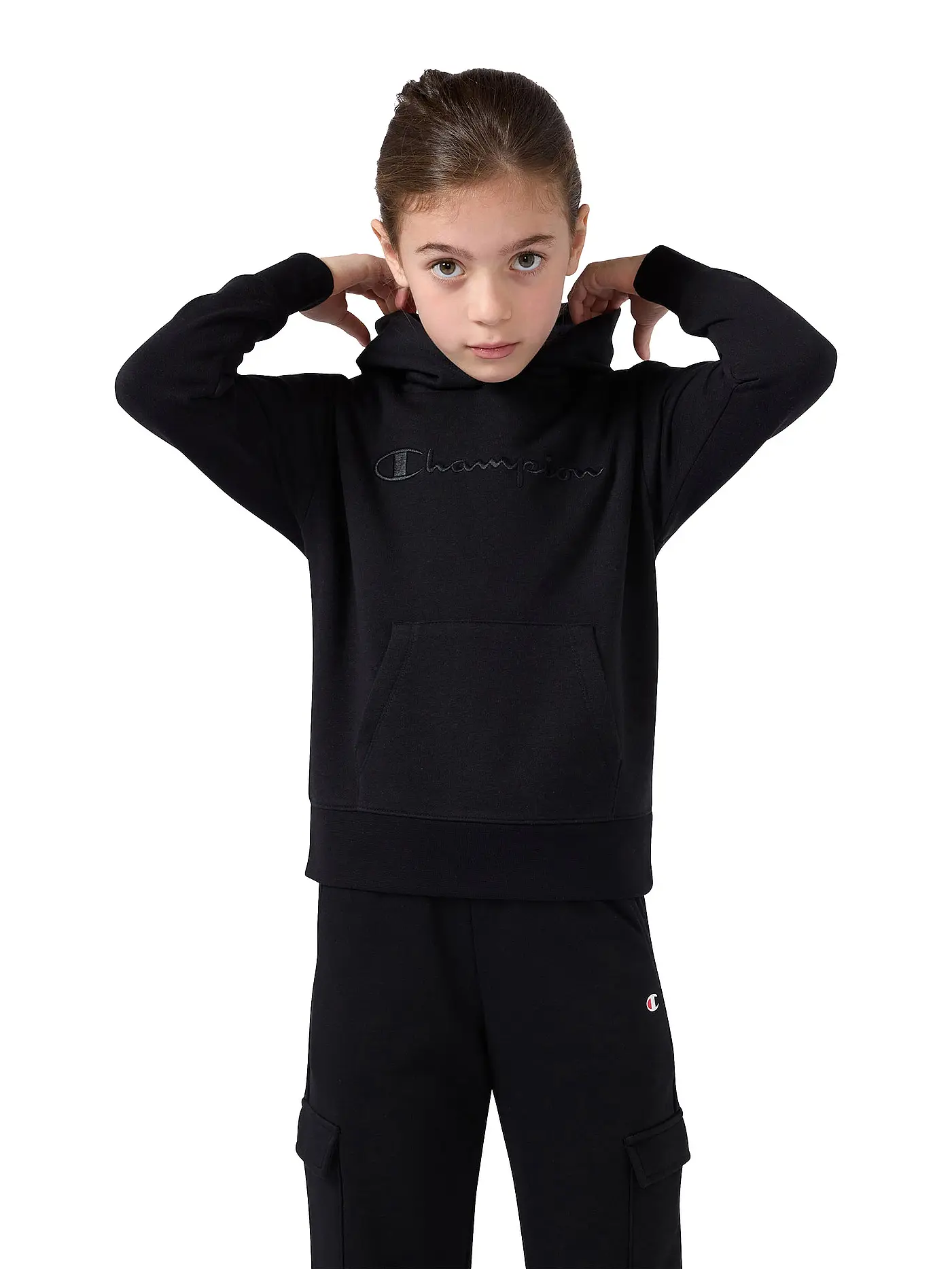 CHAMPION | Mädchen Sweater  | schwarz