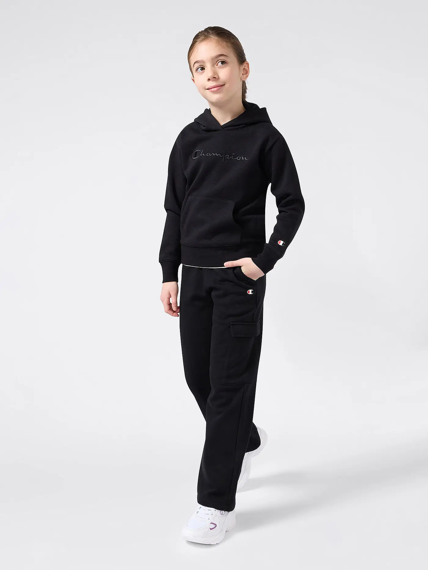 CHAMPION | Mädchen Sweater  | schwarz