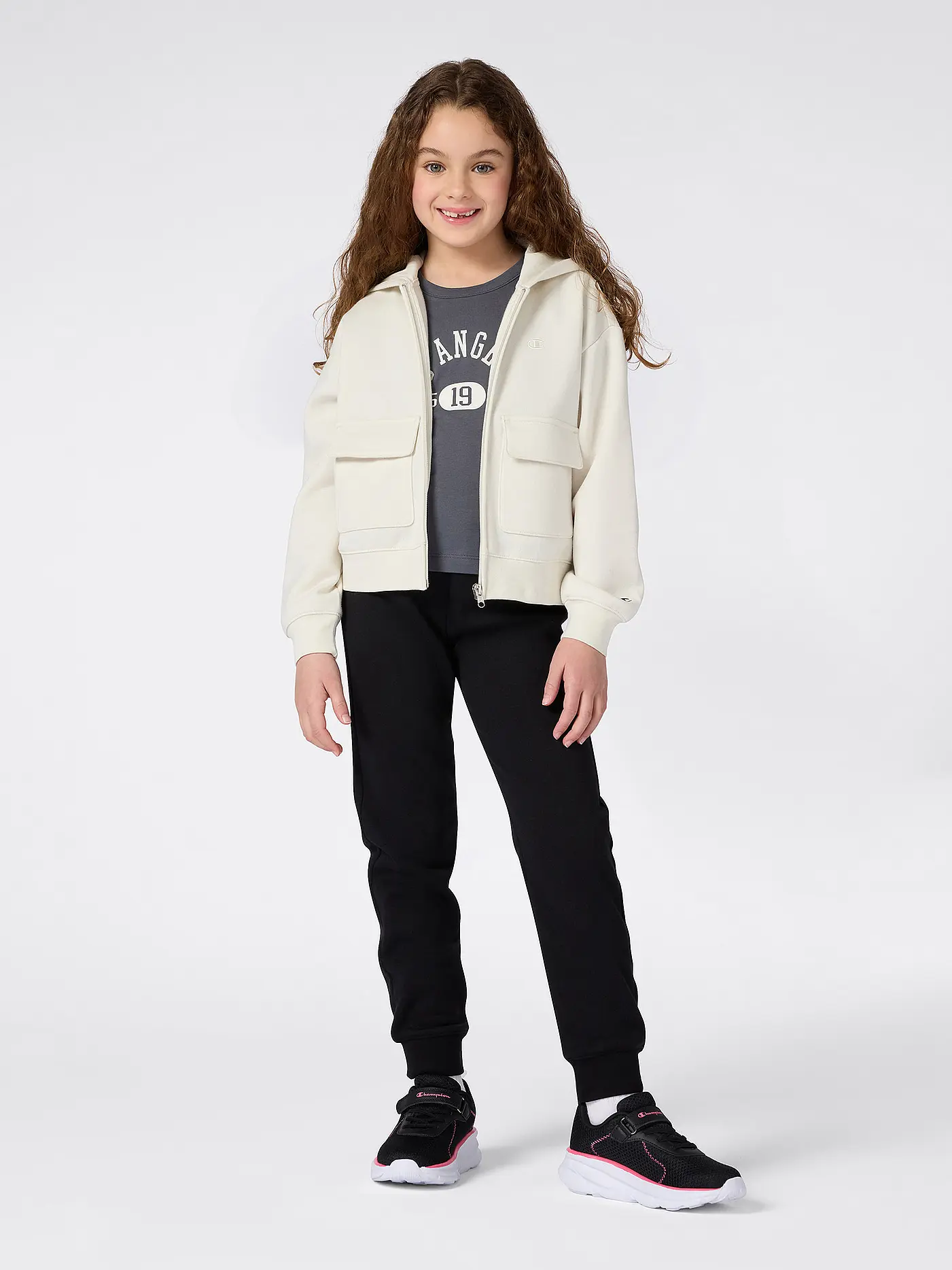 CHAMPION | Mädchen Sweatjacke  | creme