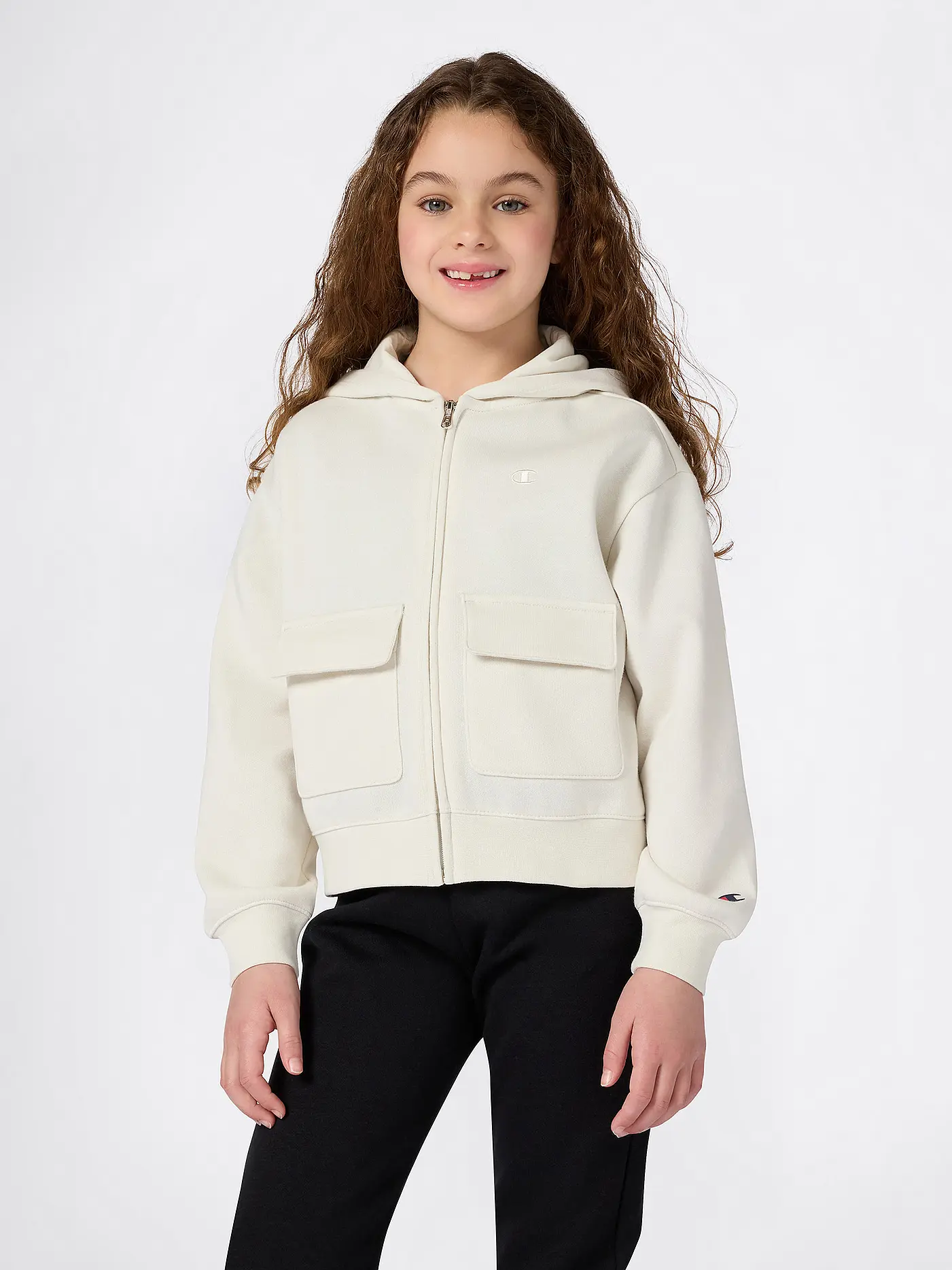 CHAMPION | Mädchen Sweatjacke  | creme