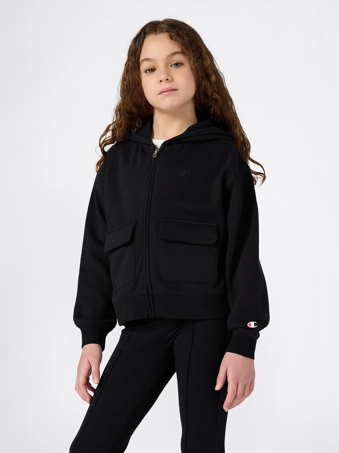CHAMPION | Mädchen Sweatjacke  | schwarz