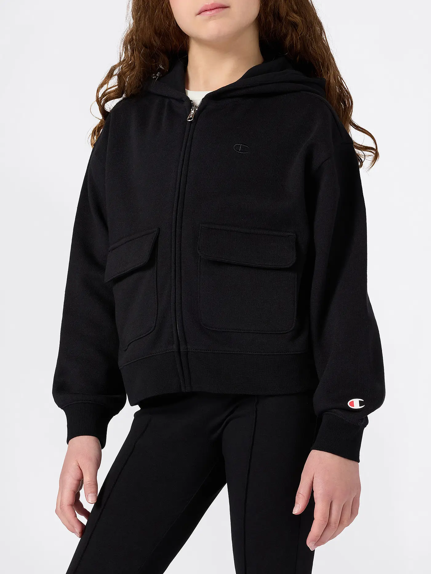 CHAMPION | Mädchen Sweatjacke  | schwarz